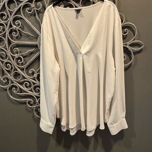Women’s plus ivory suit blouse Ann Taylor sz 2x
